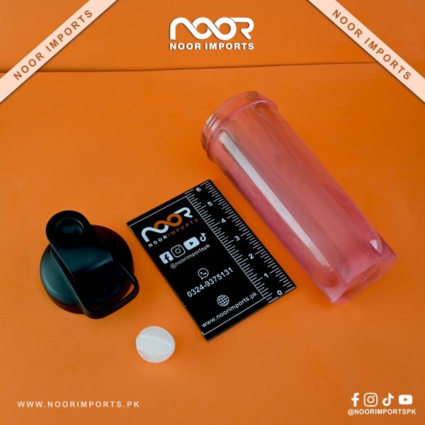 Shaker Bottle - 24 Ounce Protein Shaker Plastic Bottle for Pre & Post workout with Twist and Lock Protein Box Storage