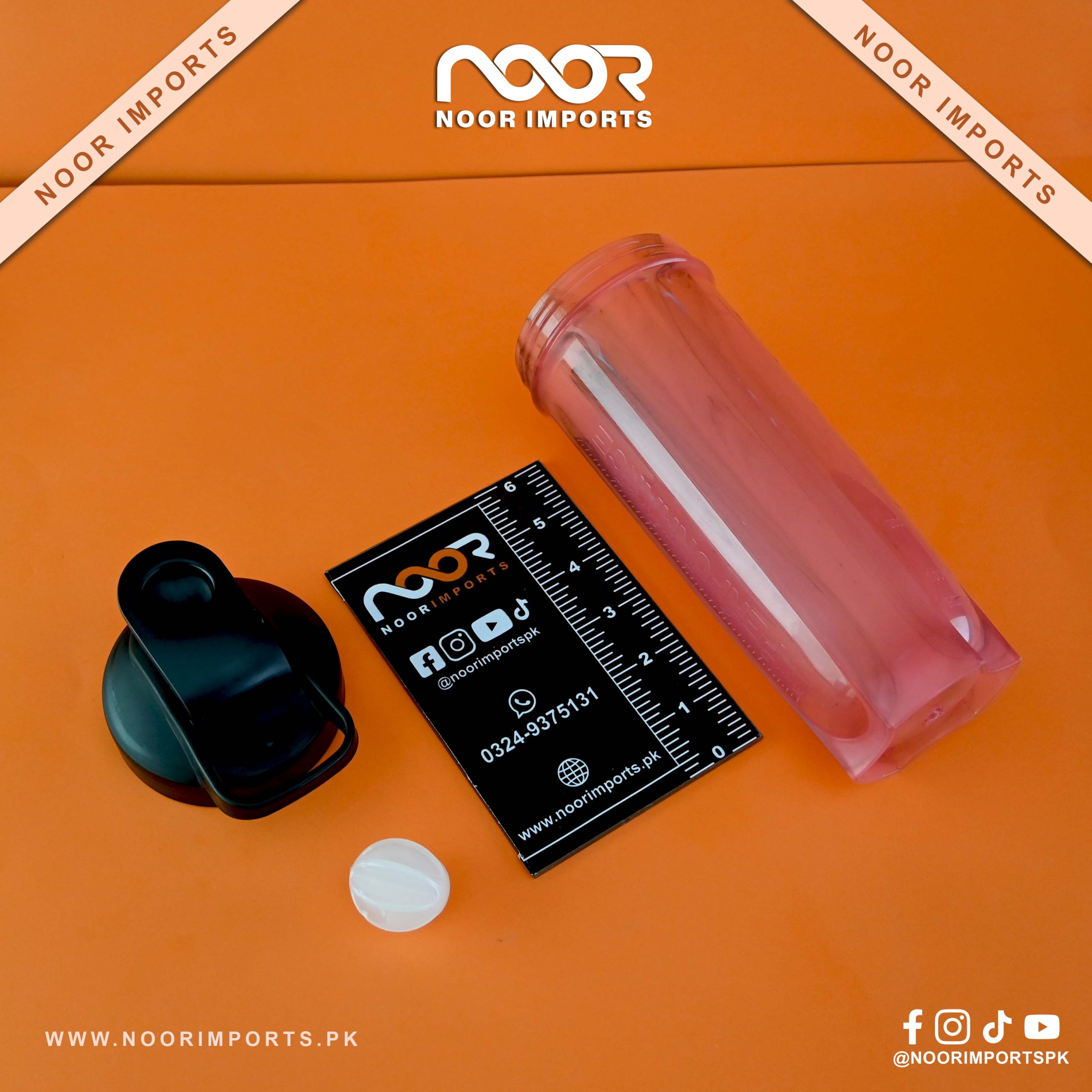 3 Shaker Bottle - 24 Ounce Protein Shaker Plastic Bottle for Pre & Post workout with Twist and Lock Protein Box Storage - Image 1