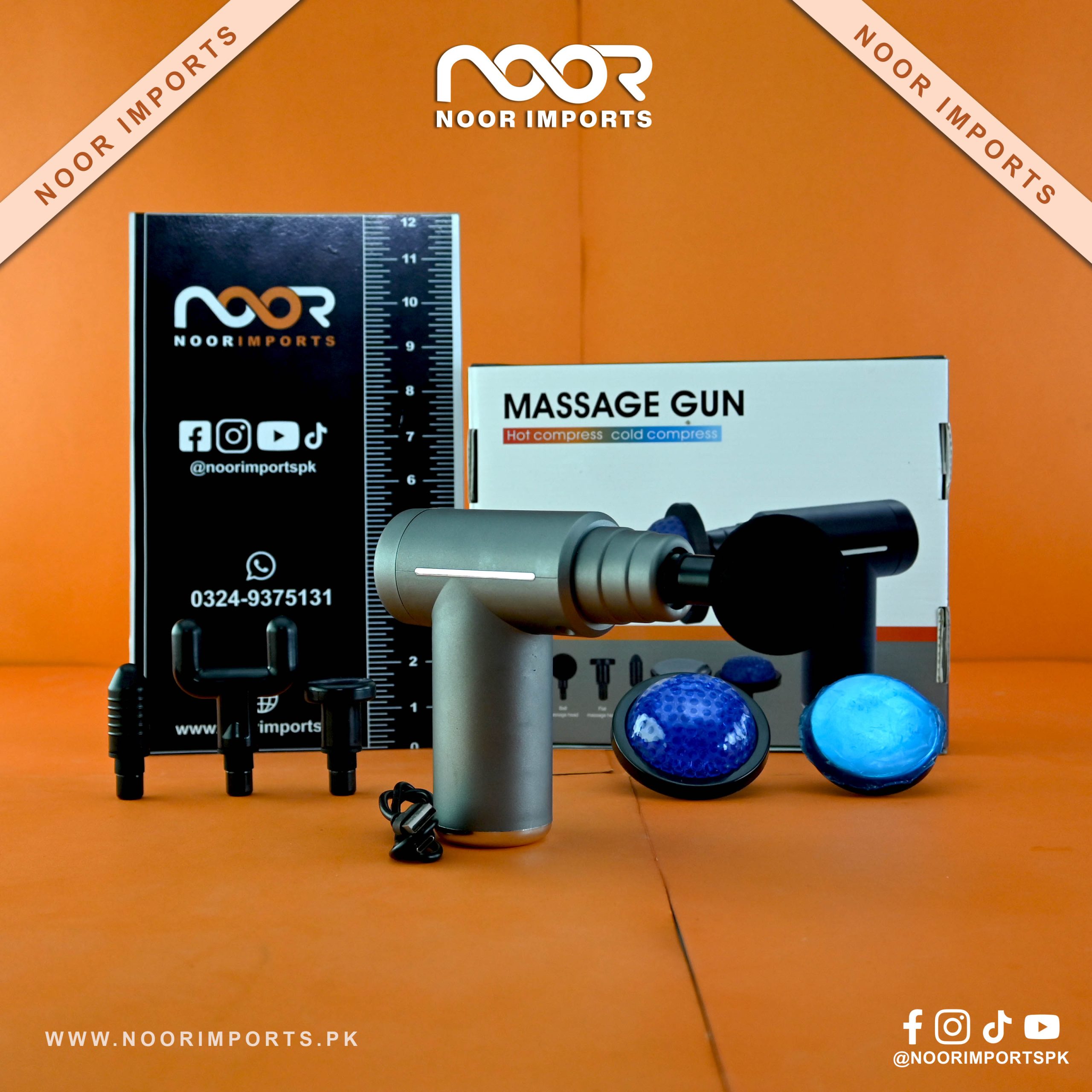 3 Massage Gun with Heat and Cold, Deep Tissue Percussion Massager with 6 Heads & LCD Touch Screen, Powerful 6-Speed Handheld Body Massager for Pain Relief, Quiet Portable Muscle Gun - Image 1