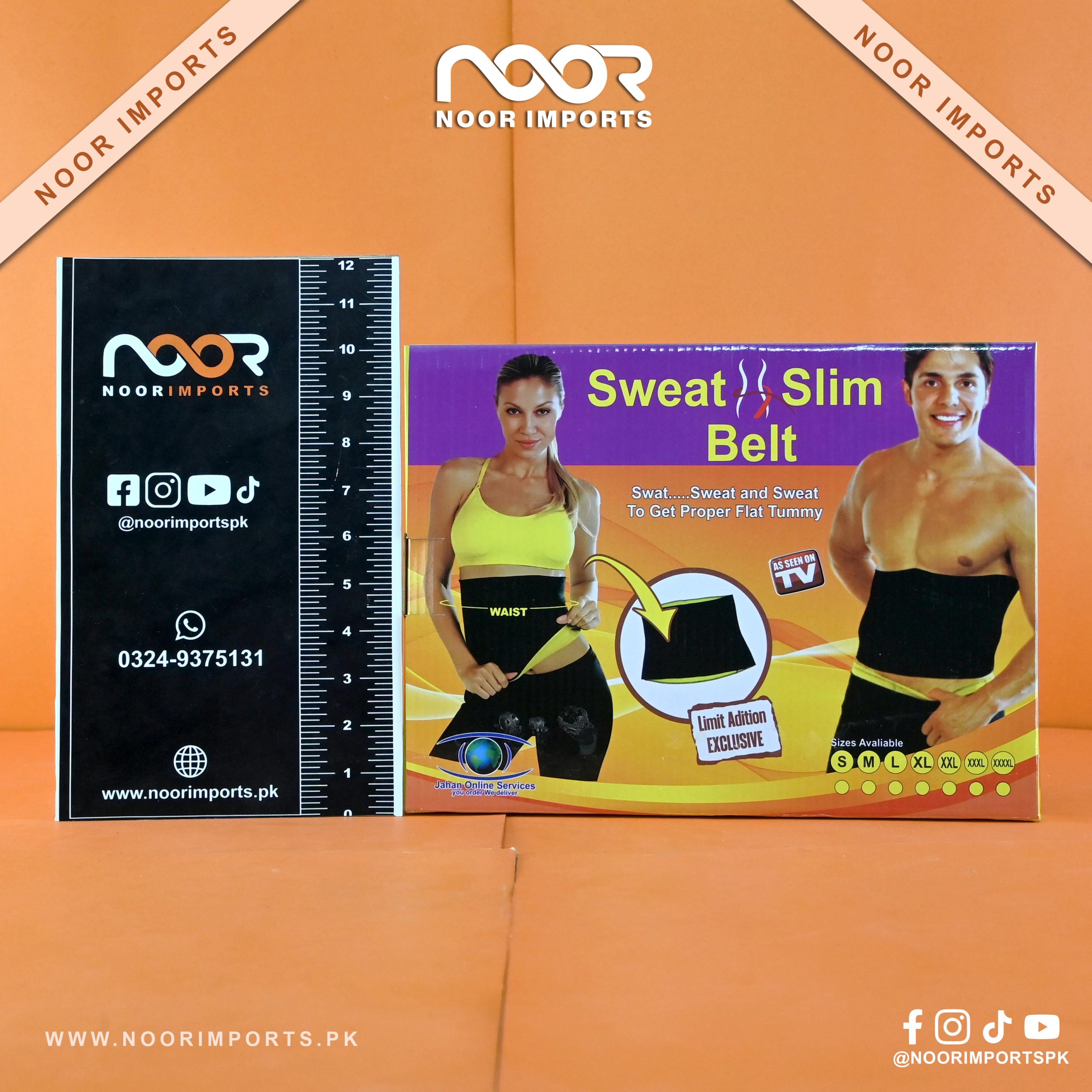 1 Waist Trainer Belt Support for Men & Women | Slimming Sweat Belt | Noor Imports - Image 1