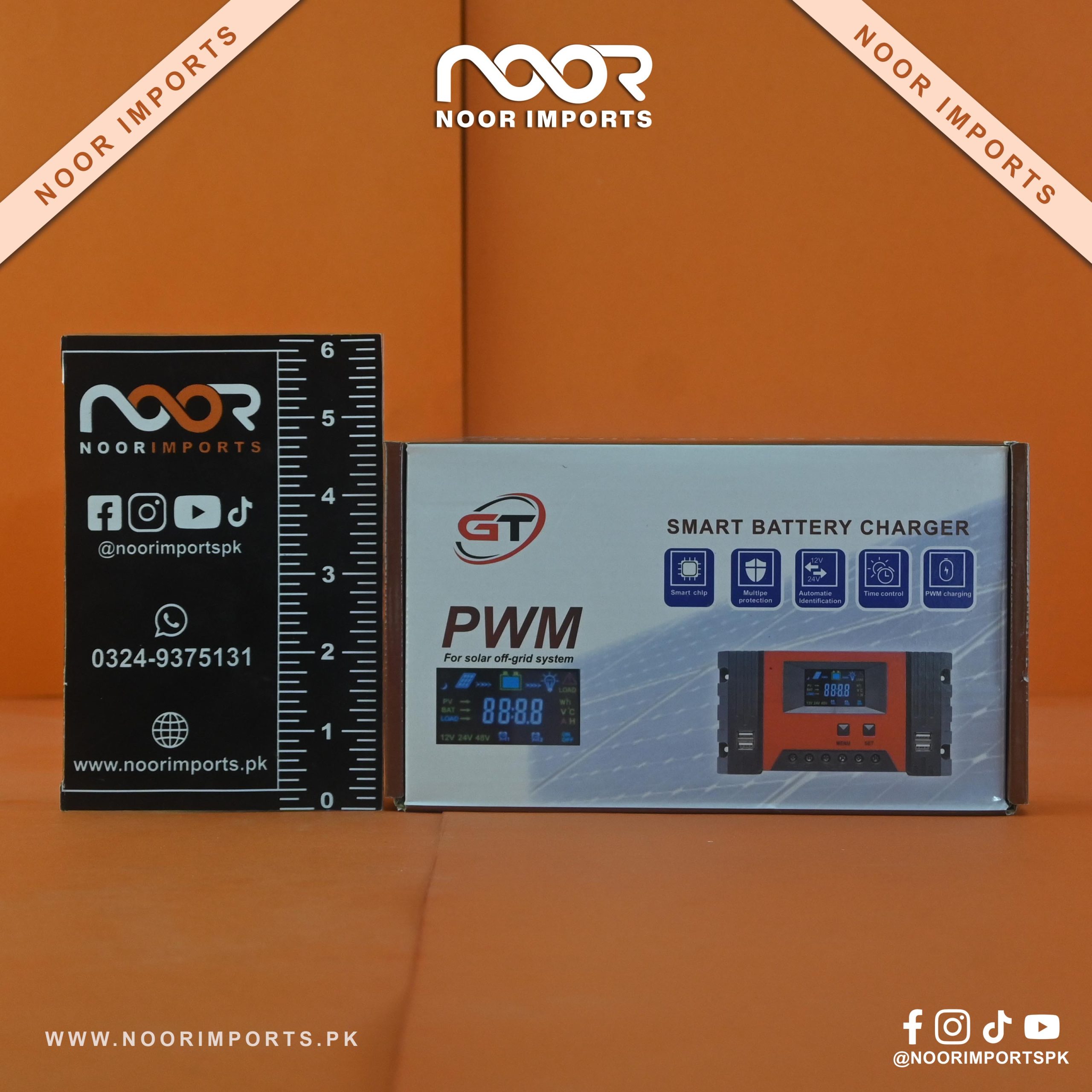 1 PWM Solar Battery Charge Controller 60A with LCD Display & USB Ports | Noor Imports - Image 1