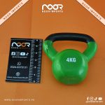 Fitness 1 Pc of 4 kg Cast Iron Vinyl Coated Kettlebell Non-Toxic Vinyl Coated Green Color - Image 3