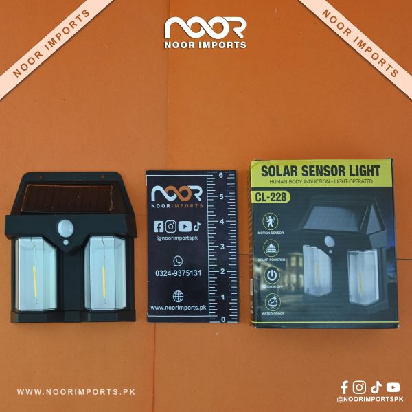 Solar Motion Sensor Wall Light Double LED Waterproof Security Lamp | Noor Imports