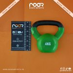 Fitness 1 Pc of 4 kg Cast Iron Vinyl Coated Kettlebell Non-Toxic Vinyl Coated Green Color - Image 4