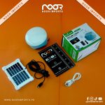 Bright Solar Flashlight USB Rechargeable Work Light with Battery Display | Noor Imports - Image 2