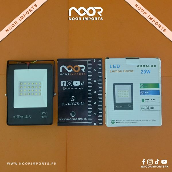 Audalux 20W LED Flood Light IP65 Daylight Super Bright | Noor Imports