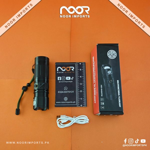 ABD W409/P90 Rechargeable Flashlight 1KM Long Range Waterproof Torch | Noor Imports