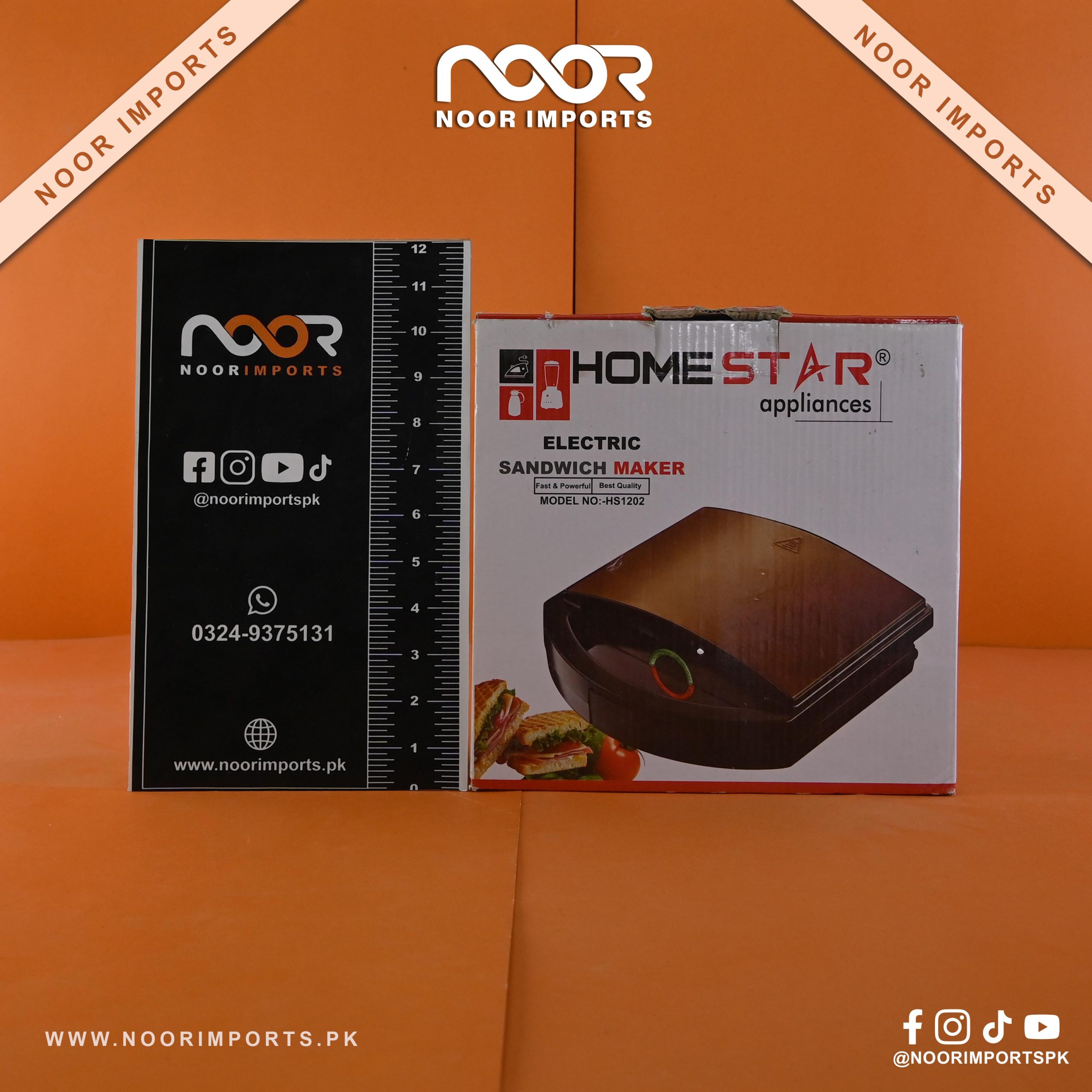1 Automatic Electric Sandwich Maker – Fast 2-Slice Non-Stick Sandwich Toaster | Noor Imports - Image 1