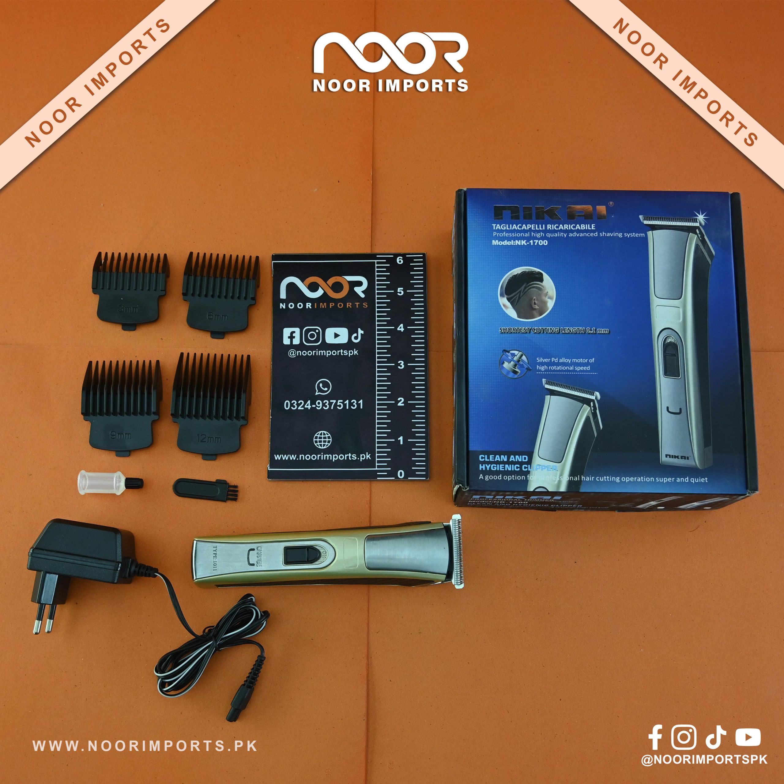 4 NIKAI NK 1700 Rechargeable Professional Hair Clipper Advanced Shaving System Noor Imports - Image 1