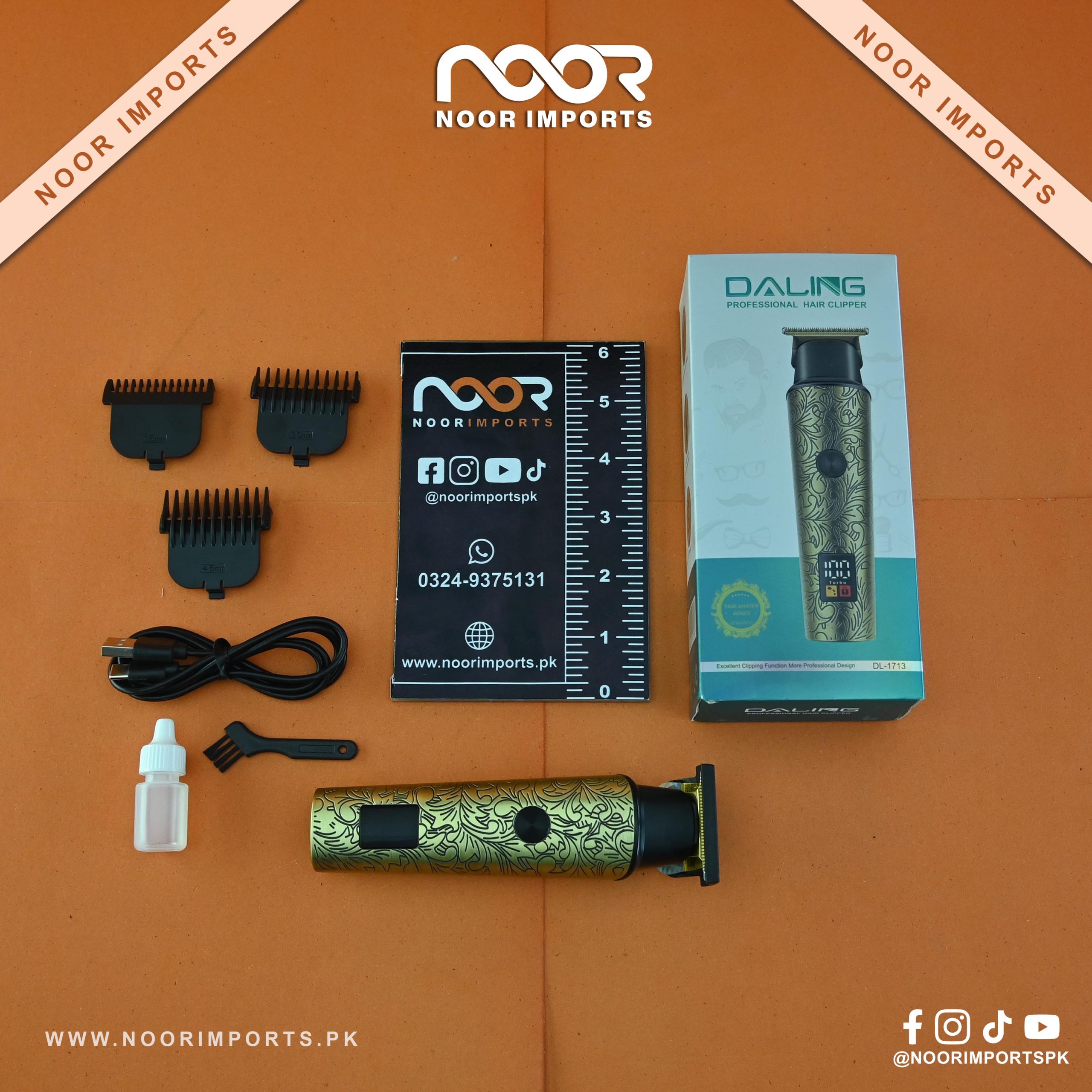 4 Daling Professional Hair Clipper DL1713 Excellent Clipping Function Noor Imports - Image 1