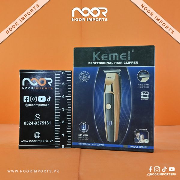 Kemei Professional Hair Clipper KM-1657 – 600mAh Li-ion Battery