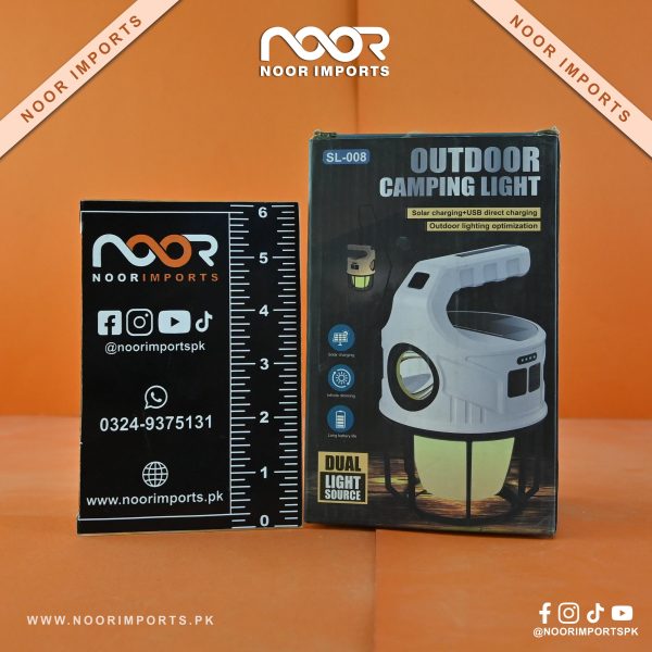 Multifunctional Solar Outdoor Camping Light SL008 – Dual Light Sources