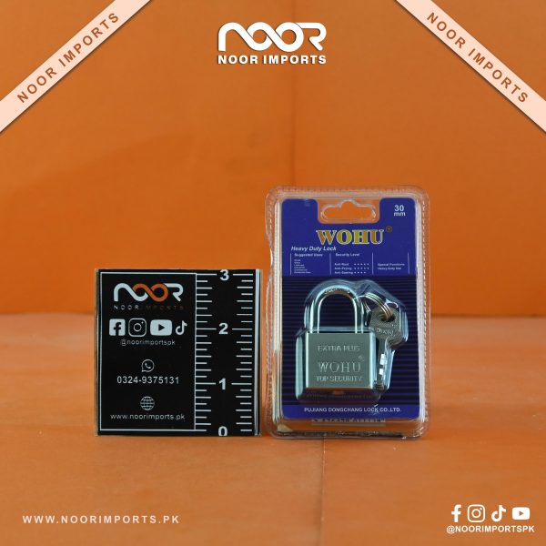 WOHU Heavy Duty Lock – 30mm Security Padlock for Doors & Gates