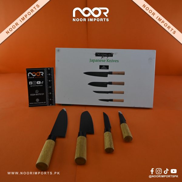4 Pcs Japanese Zillinger Knife Set – Kitchen Cutting Knives