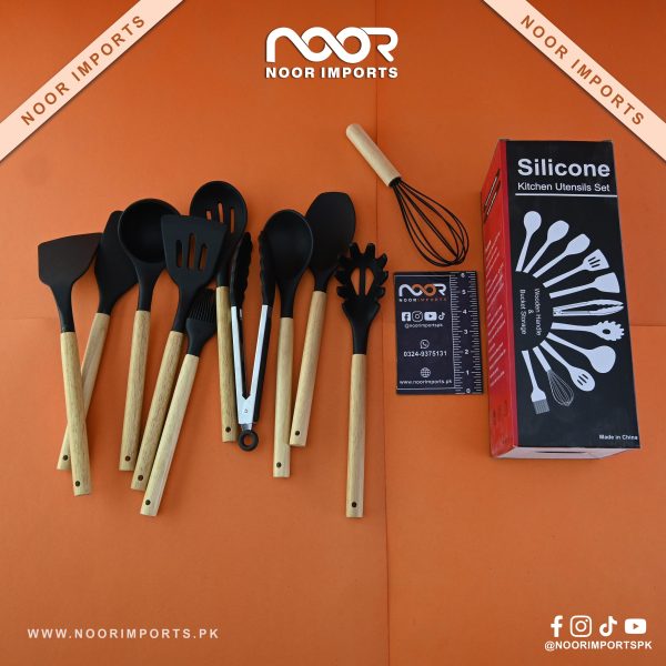 12 Pcs Silicone Cooking Utensils Set – Heat Resistant Kitchen Tools