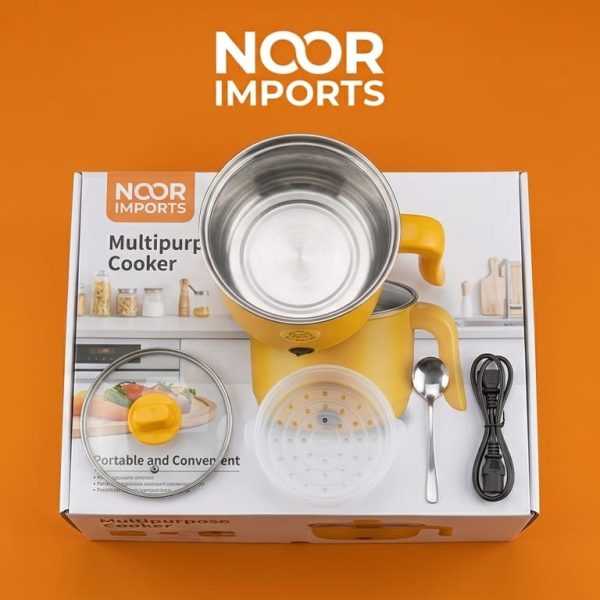 600W Electric Hot Pot 1.5L – Mini Rice Cooker & Frying Pan